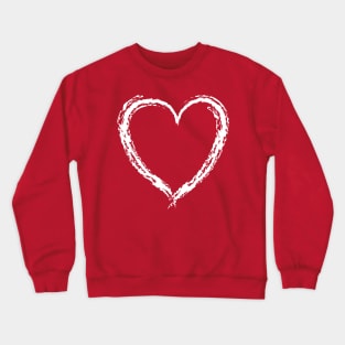 Heart Valentine Love Shirt - Hand Drawn Doodle Crewneck Sweatshirt